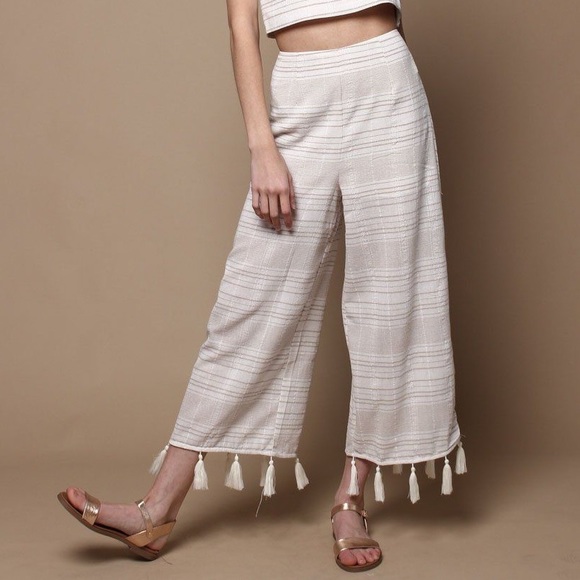 MINKPINK Pants - Natural Instinct Tassle Pant MINKPINK